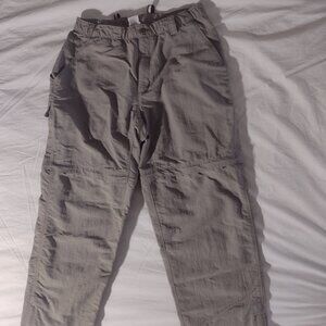 North Face Women Medium Tan Zip Off Convertible Cargo Hiking Pants Shorts